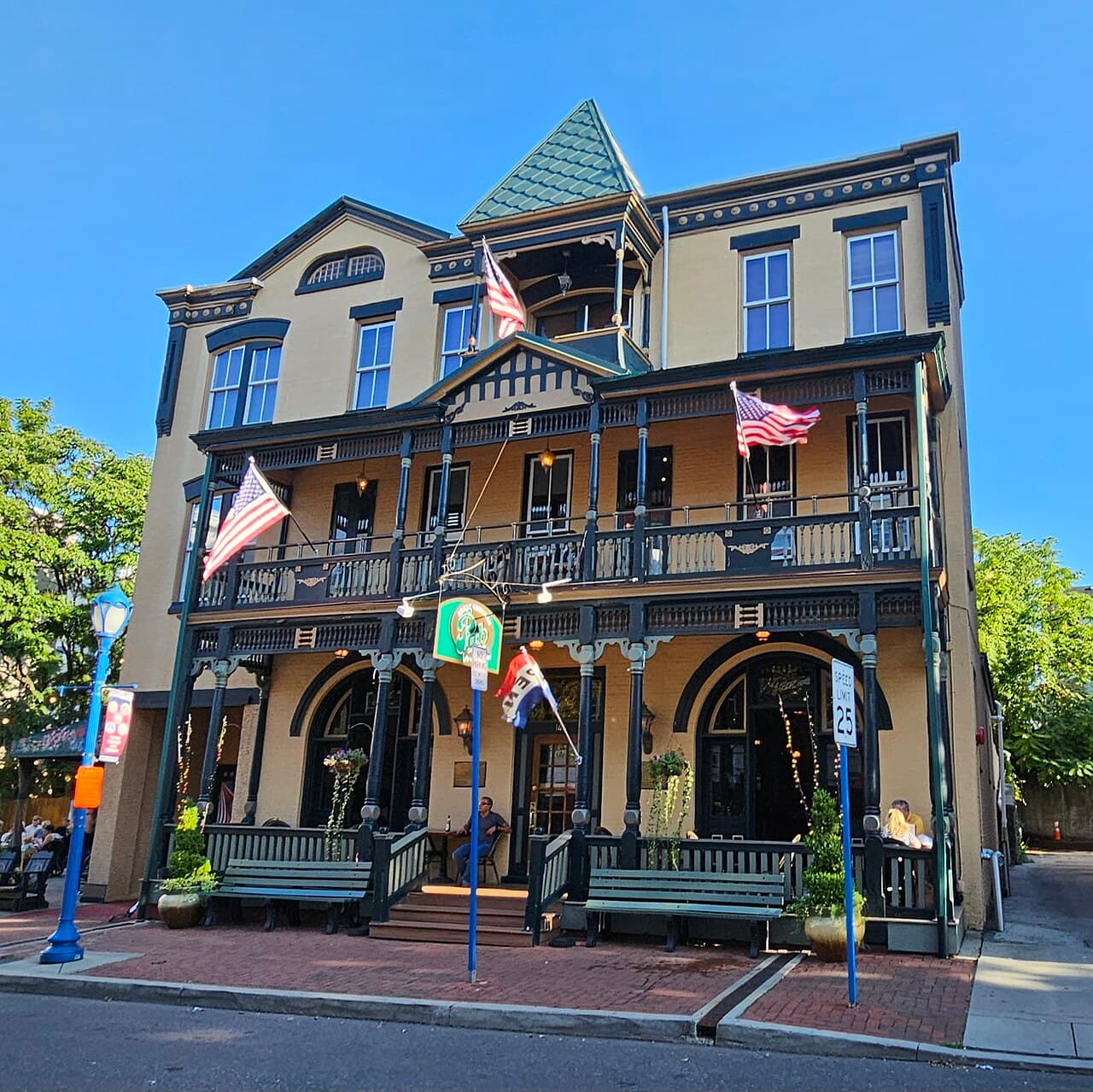A street corner on Bridge Street in downtown Phoenixville